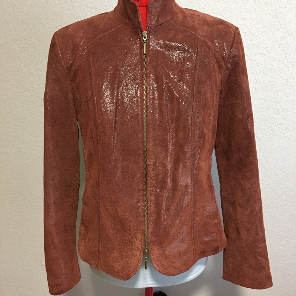 Terry Lewis Leather jacket Cinnamon color